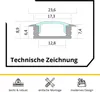 5x A25 LED Profil 2m - Schwarz inkl. Abdeckung opal & Produktbild-Vorschau 4