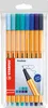 Fineliner - STABILO point 88 - 8er Etui - Blautöne Produktbild-Vorschau 1
