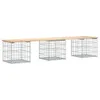vidaXL Banc de jardin en gabions 203x44x42 cm Pin massif Voir les images du produit 1