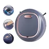 A robotic vacuum cleaner is shown from a slightly elevated front-left angle, with three inset circular images showing close-ups of its features. Náhled obrázku produktu