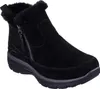 A black Skechers boot with faux fur trim and a side zipper. Produktbild-Vorschau