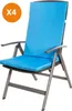Stuhlkissen 4er set | Sitzkissen 110x47x4cm Blau | Produktbild-Vorschau 1