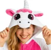 Pigiama Onesie Kigurumi Travestimento Costume Unicorno Rosa Anteprima dell’immagine prodotto 5