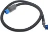 A flexible corrugated hose with connectors on both ends, likely for a washing machine. Produktbild-Vorschau