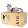 Heikoeco® Katzenhaus-Kratzbrett Hochwertige Wellpappe mit Produktbild-Vorschau 1