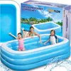 Grosser Aufblasbarer Familienpool XXL 185x130x40 Cm Produktbild-Vorschau 1