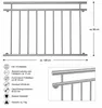 90x128CM Balkon V2A Fenster Geländer Edelstahl Produktbild-Vorschau 3