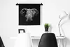 MuchoWow® Wandteppich Wandbehang Elefant - Tiere - Schwarz Produktbild-Vorschau 3