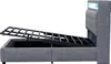 Merax Lit rembourré 140x200 cm avec LED, USB, lit double Voir les images du produit 9