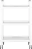 A white three-tiered rolling cart against a white background. Produktbild-Vorschau