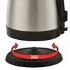 A close-up view of a kettle base and its power stand, with a red arrow indicating 360-degree rotation. Anteprima dell’immagine prodotto