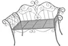 Gartenbank Nostalgie 143 cm aus Eisen antik- grau Produktbild-Vorschau 3