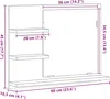 vidaXL Badspiegel Schwarz 60x10,5x45 cm Holzwerkstoff Produktbild-Vorschau 6
