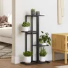 vidaXL Stojak na kwiaty 4-poziomowy 43x22x76 cm czarny Podgląd zdjęcia produktu 9