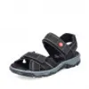 Rieker Damen Echtleder Sandalette schwarz, Damen:38 EU Produktbild-Vorschau 29