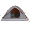 Design Campingzelt 3 Personen Grau & Orange 240x217x120 cm Produktbild-Vorschau 7