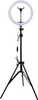 A ring light with a tripod stand and a phone holder. Anteprima dell’immagine prodotto
