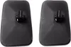 Two black rectangular mirrors with mounting posts are shown from the back on a white background. Produktbild-Vorschau