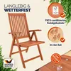 CASARIA® 4er Set Gartenstuhl Balkonstuhl Holz Produktbild-Vorschau 2