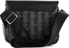 A black messenger bag with a geometric pattern and a black strap. Anteprima dell’immagine prodotto