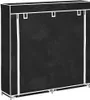 vidaXL Látkový botník s krytom 115 x 28 x 110 cm čierny Náhľad obrázku produktu 8