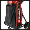 Close-up of a black collection bag attached to a red garden shredder. Podgląd zdjęcia produktu