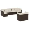 The Living Store 9-tlg. Garten-Sofagarnitur mit Kissen Produktbild-Vorschau 3