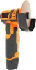 A cordless angle grinder with a cutting disc and safety guard, shown against a white background. Podgląd zdjęcia produktu