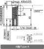 A technical drawing with dimensions and specifications for a mechanical part. Podgląd zdjęcia produktu