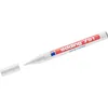 A white Edding 751 paint marker with its cap off, lying on a white background. Produktbild-Vorschau