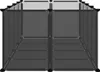 vidaXL Gabbia per piccoli animali nera 144x74x46,5 cm PP e Anteprima dell’immagine prodotto 4