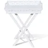 vidaXL Table de service/d'appoint avec plateau blanc Voir les images du produit 3
