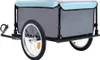 vidaXL Fahrradanhänger Grau und Blau 65 kg Produktbild-Vorschau 3