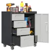 Stabiler Metall-Werkzeugschrank mit Rollen – 75 × 42 × 88 Produktbild-Vorschau 1