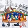 Aufblasbare Weihnachtskrippe 3,6 m mit LED, Geburt Jesu Produktbild-Vorschau