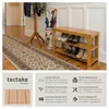 Stojan na boty 70 x 28 x 45 cm z bambusu a lavice Náhled obrázku produktu 6