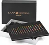 A set of knitting needles in a presentation box, with the brand logo visible on the lid. Produktbild-Vorschau
