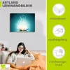 ARTland Leinwandbild Magie der Lotus-Blume - türkis Größe: Produktbild-Vorschau 3