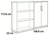 Aktenschrank TABOR 1 niedrig in Eiche Sonoma / weiß matt, Produktbild-Vorschau 3