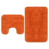 vidaXL Ensemble de tapis de bain 2 pièces tissu orange Voir les images du produit 5