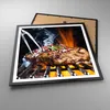Gerahmtes Poster - Schwarzer Rahmen - Steak Grill Flammen Produktbild-Vorschau 3