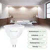 A bedroom scene with a bed and a spotlight, with product specifications overlaid. Produktbild-Vorschau