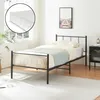 A bedroom scene with a single bed and mattress. Voir les images du produit