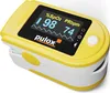 A yellow and white finger pulse oximeter is shown against a white background. Produktbild-Vorschau