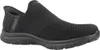 A black Skechers Slip-ins sneaker is shown from the side against a white background. Voir les images du produit