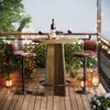 Okrągły stolik barowy Tribesigns, drewniany stolik bistro o Podgląd zdjęcia produktu 9
