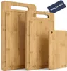 WELLHAUS 3er-Set rutschfeste Schneidebretter aus Holz XL L Produktbild-Vorschau 1