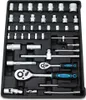 A neatly organized tool kit laid out in a black case. Produktbild-Vorschau