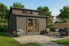 Alpholz Gartenhaus Lausitz ISO mit Doppel-Pultdach aus Holz Produktbild-Vorschau 1