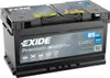 A black car battery with branding and specifications visible. Produktbild-Vorschau